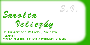 sarolta veliczky business card